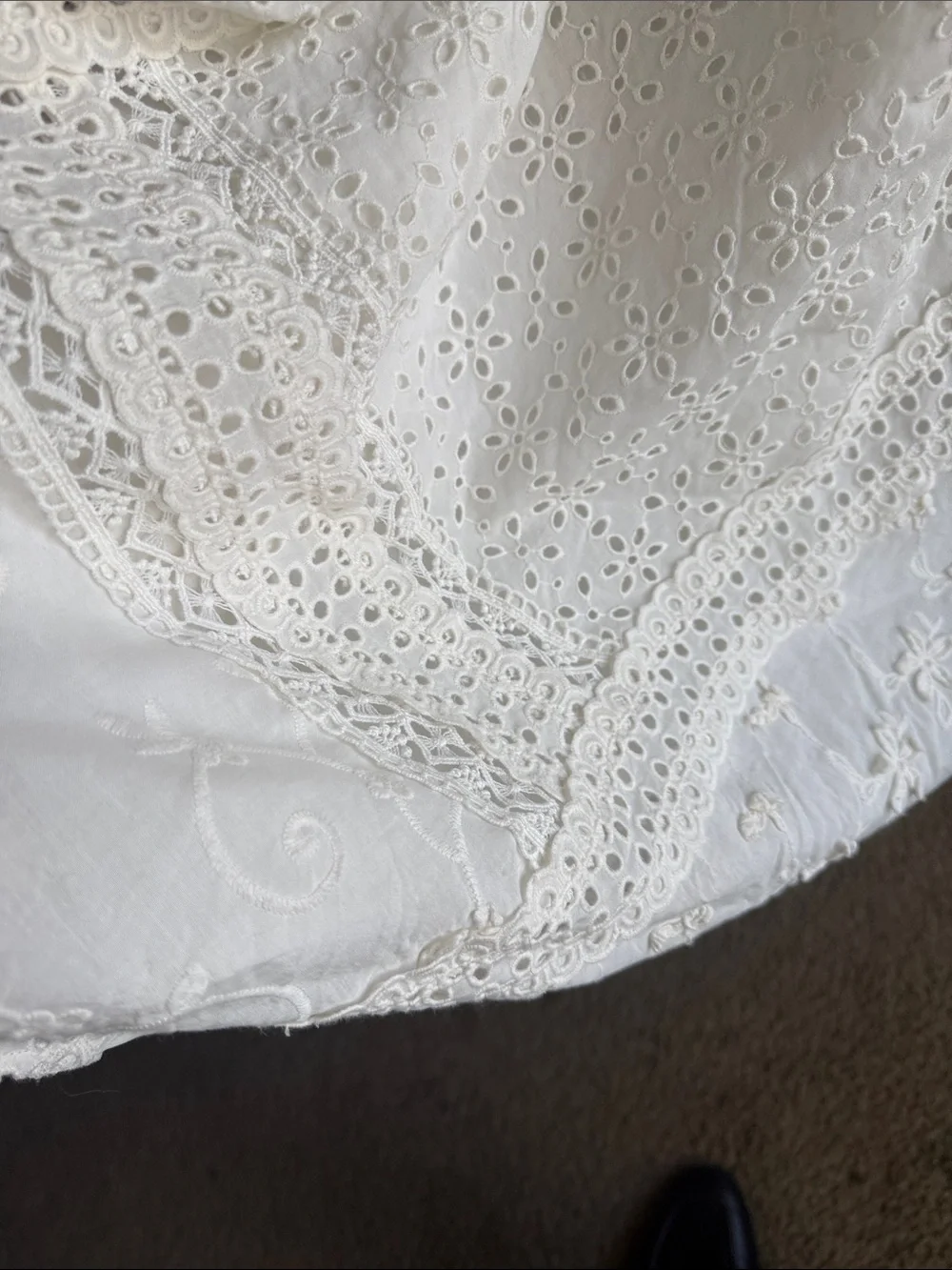 Jade 🌞GIGI White Eyelet Maxi Dress with V-Neck